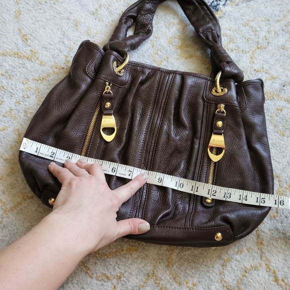 b. Makowsky leather shoulder bag brown - Picture 7 of 9